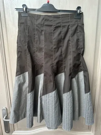 Jupe taille haute café marron taille 40