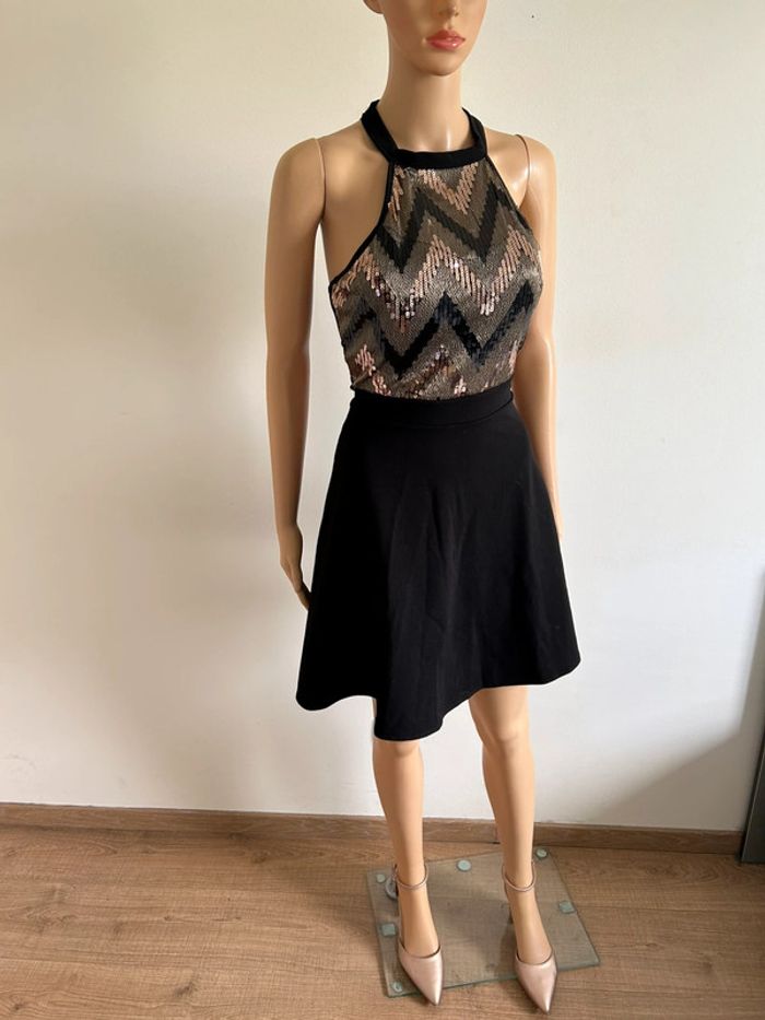 Robe noire avec sequins Miss One taille L jamais portée - photo numéro 4