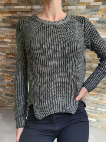 Pull kaki et argenté Mosquitos taille S