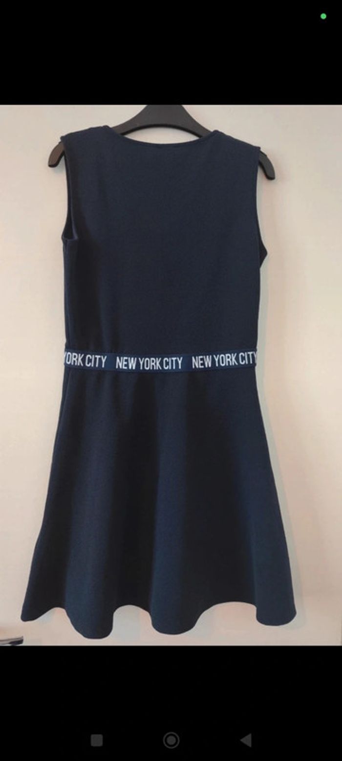 Robe bleu marine ceintrée et évasée taille S Tissaïa - photo numéro 2