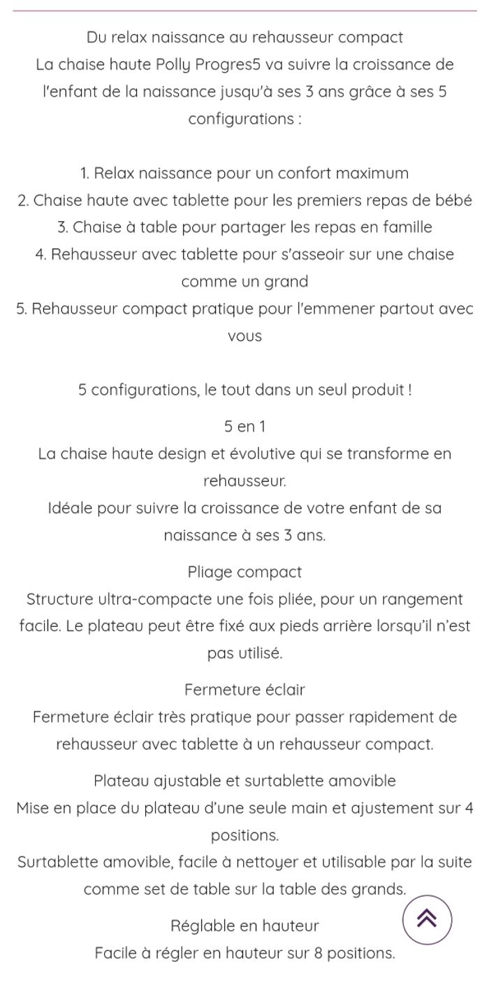 Chaise haute évolutive Poly progress 5 - photo numéro 3