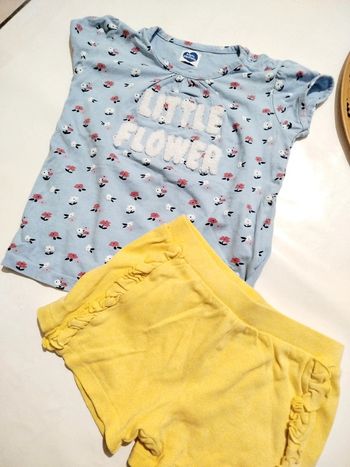 Ensemble tenue été fille 18 mois short Tee shirt assorti