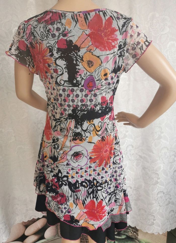 Robe. Rose fushia - bleu marine. Taille 40. Dpm - photo numéro 6