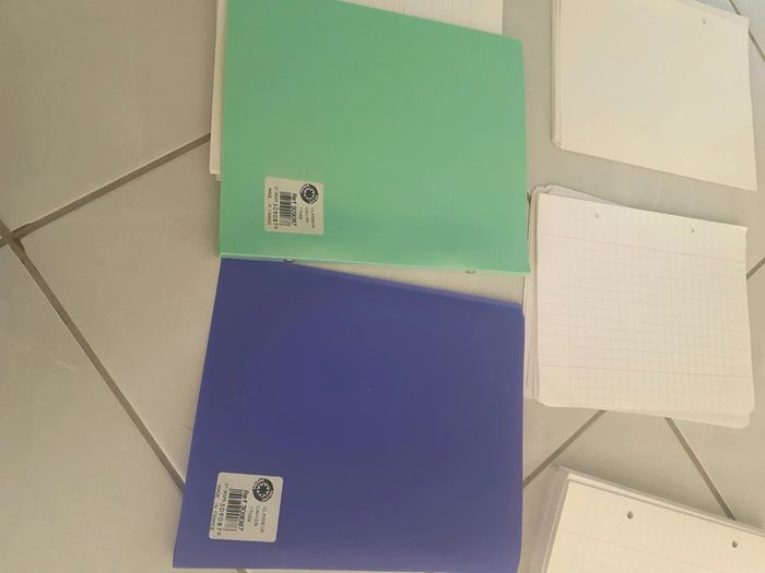 Lotbpetits classeurs et feuilles - photo numéro 9
