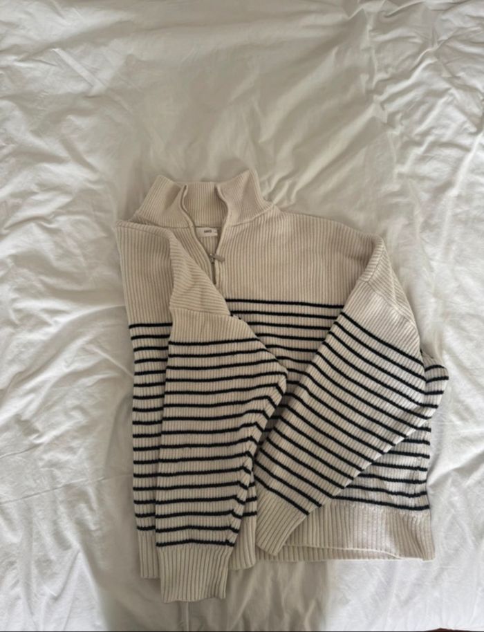 Pull marinière zippé - photo numéro 2