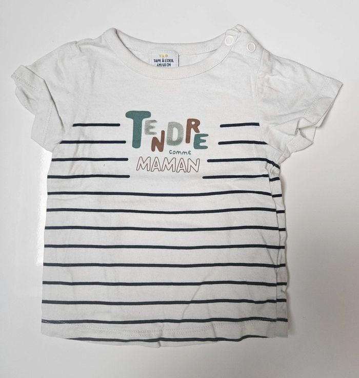 Lot 3 t-shirt taille 6 mois - photo numéro 4