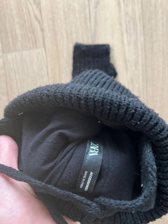 Bonnet + mitaine taille 2/3 ans bonne etat zara Noir - photo numéro 6