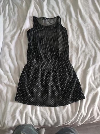 Robe noire a pois blancs Jennyfer xs