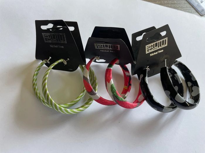 Lot de 3 paires de créoles neuves