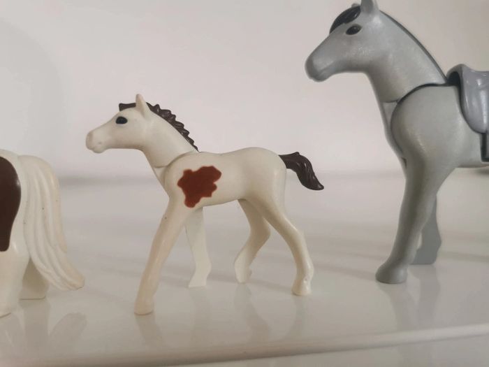 Playmobil lot animaux personnage cheval poney poulain cavalière écuyere - photo numéro 8
