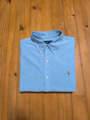 Chemise Manches longues - Ralph Lauren - Logo brodé premium - Bleu clair - Taille XL