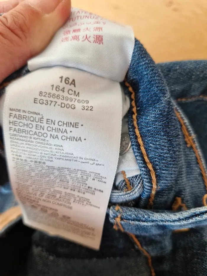 Jean fille Levi's 16 ans bleu - photo numéro 4