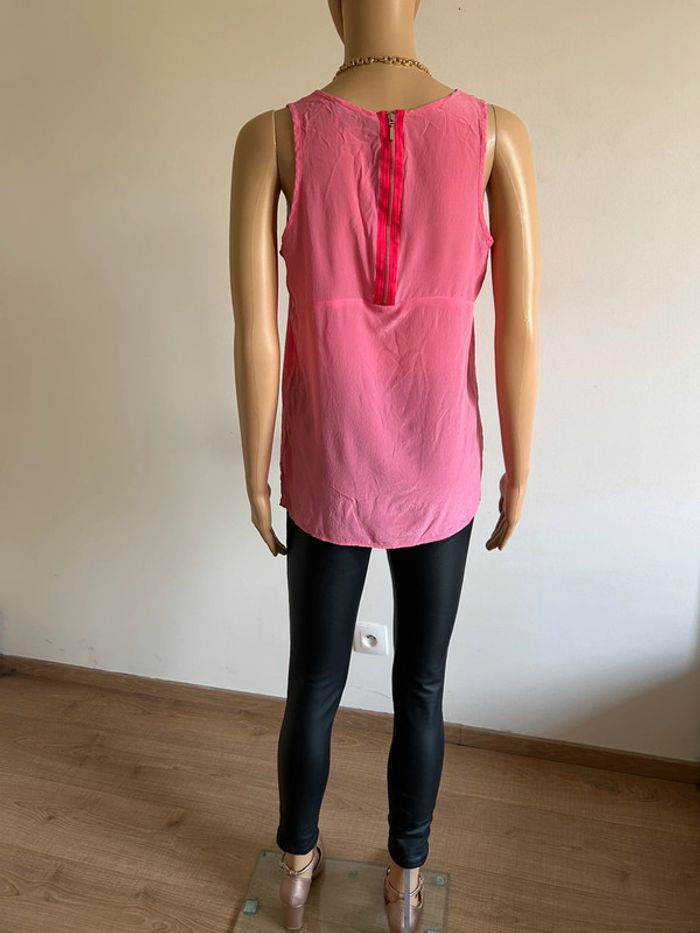 Top rose sans manches Caroll taille 36 jamais porté - photo numéro 9