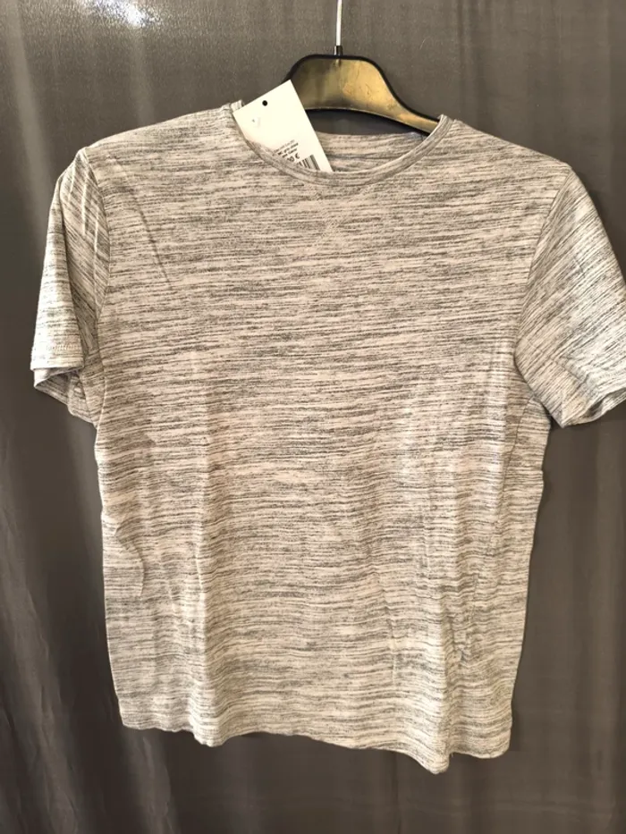 313185 Tee-shirt MC gris chiné garçon 14 ans gémo