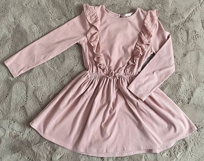 Robe manche longue rose