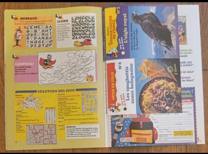 Ancien journal de mickey avec cadeau jeu Bossu de notre dame N°2322 de 1996 vintage - photo numéro 9