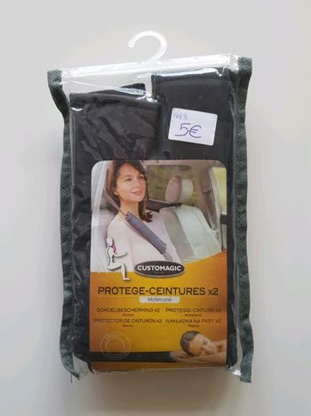 Customagic - Lot de 2 protège-ceintures molletonnés