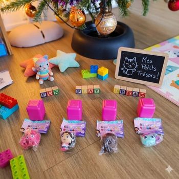 Lot de 4 Figurines Gabby et la Maison Magique Puzzle Palz Neuves