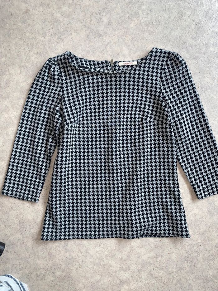 Blouse pied de poule