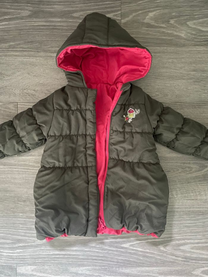 Doudoune réversible bébé fille