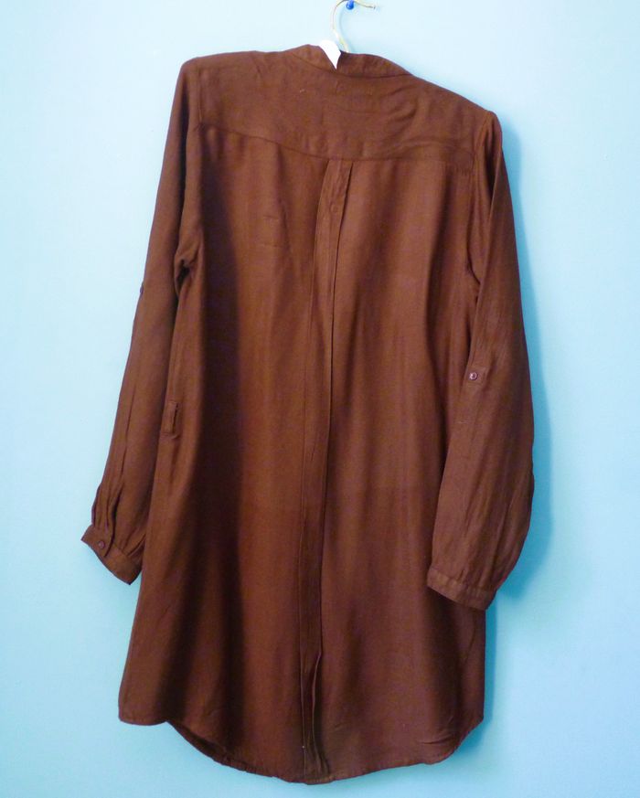 Robe chemise femme Best Mountain S 36 marron manches longues TBE. - photo numéro 3