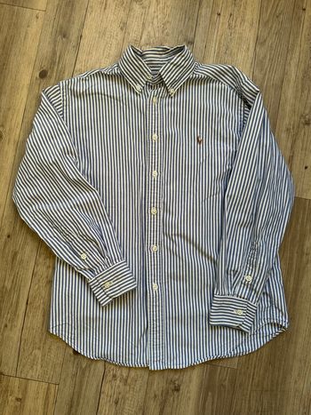 Chemise rayé bleu Ralph lauren taille 10/12 ans M