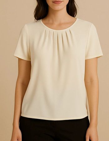 ✨ NEUF AVEC ÉTIQUETTE : Top Calvin Klein Fluide Ivoire - T. S