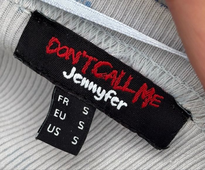 💙 Crop top cache-cœur fleuri bleu ciel – Jennyfer – Taille 36 - photo numéro 5