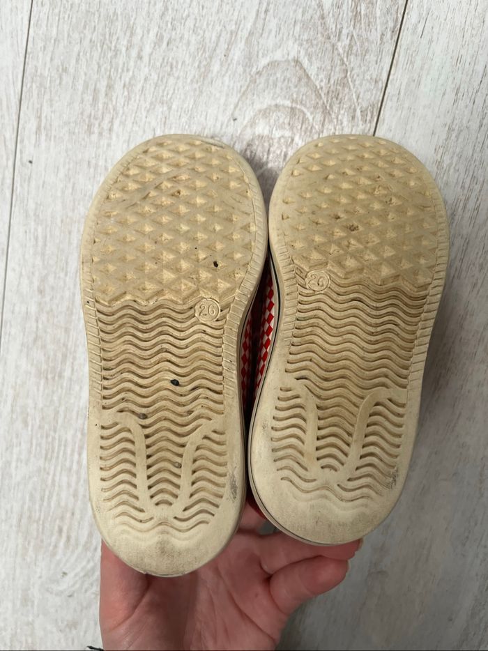 Baskets montantes à scratch rouges à motifs  taille 26  Acebo’s Cuir et daim - photo numéro 7