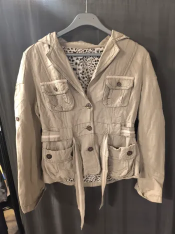 316575 veste marron clair avec ceinture femme M morgan