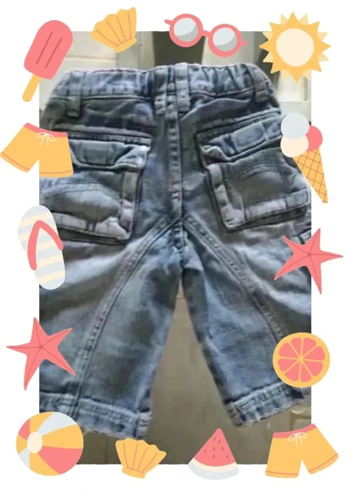 Short bermuda en jeans garçon 3 ans - photo numéro 2