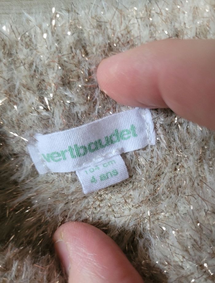 Ensemble pull doré et pantalon coupe Cargo taille 4 ans - photo numéro 5