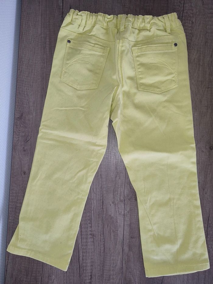 Pantacourt en jean 10 ans Kiabi jaune pâle - photo numéro 2