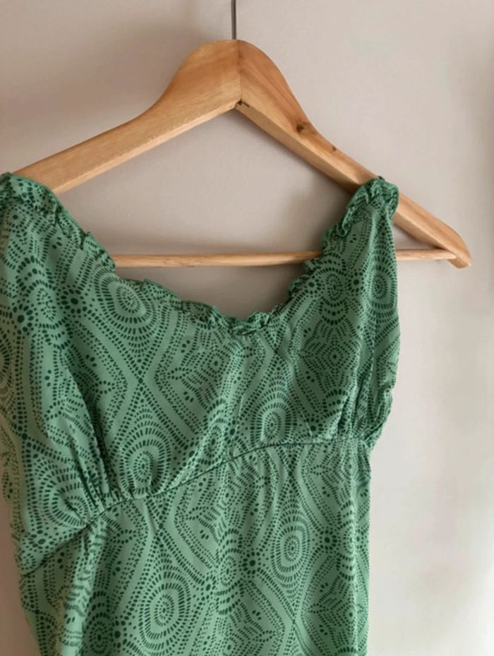 Robe longue MAJE verte en dentelle – Neuve avec étiquette (taille XL/42) - photo numéro 4