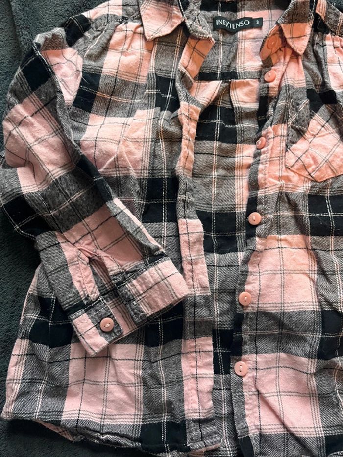 Chemise a carreaux fille 3 ans - photo numéro 2