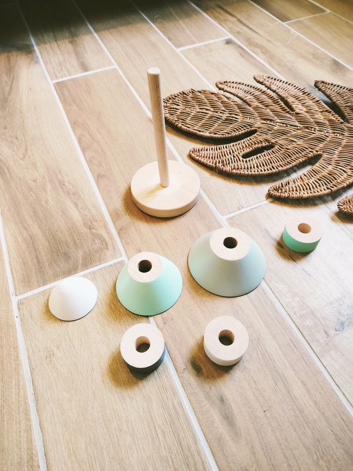 🌲Pyramide/tour sapin à empiler en bois - photo numéro 2