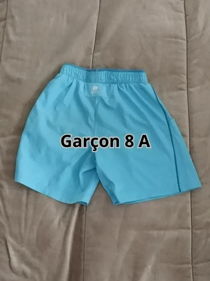 Short de tennis Artengo bleu clair garçon 8-9 ans - photo numéro 7