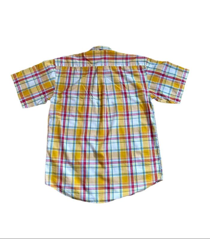 🟡 Chemise d’été vintage homme à carreaux jaune Bart Simpson yellow checkered shirt🟡 - photo numéro 10