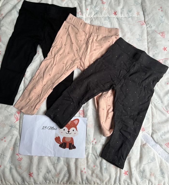 Lot de 3 leggings 18 mois kiabi