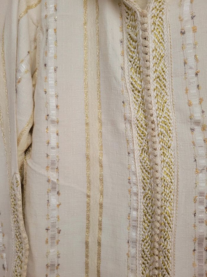 Jelaba beige/ blanc cassé - photo numéro 4