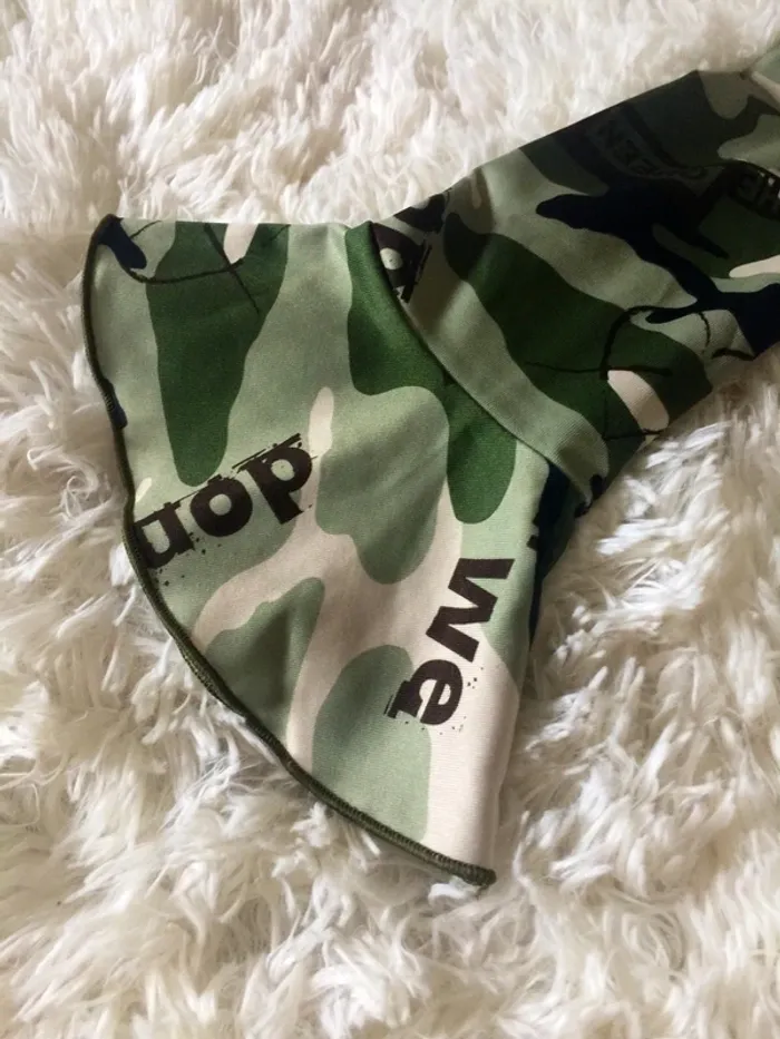 Tee shirt camouflage enfant, manches 3/4 volantées - photo numéro 2