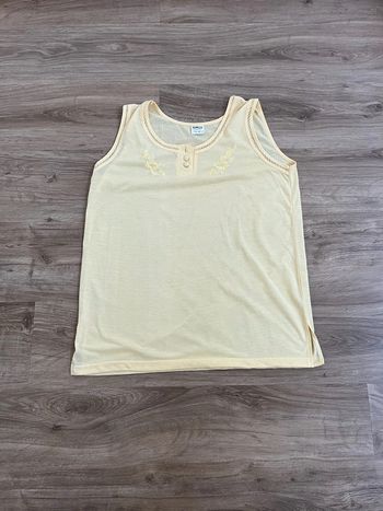 Débardeur femme Romessa taille S vintage couleur jaune bon état