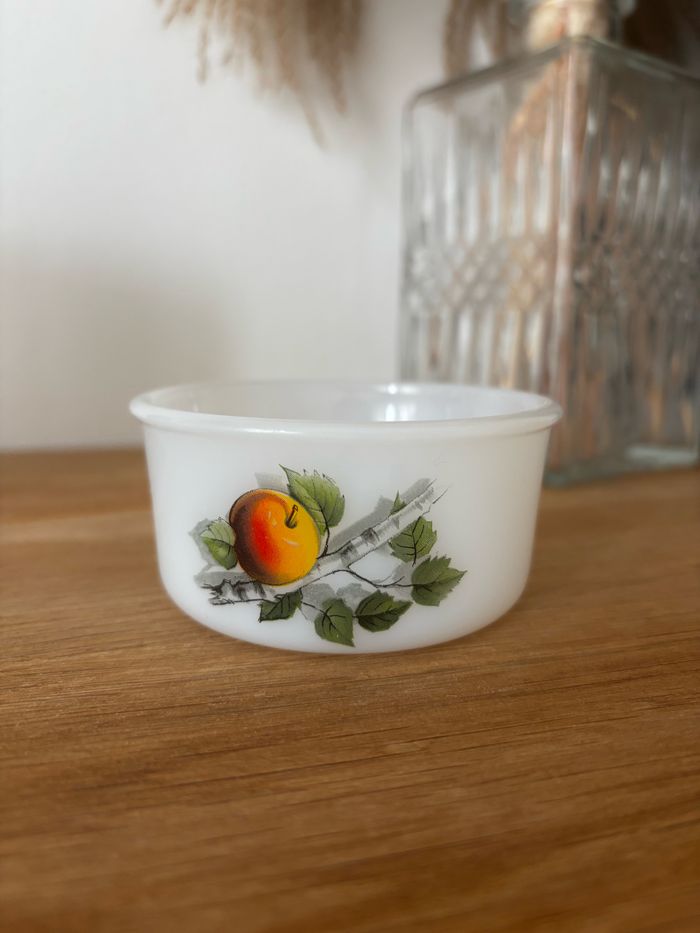 Vintage lot de 5 ramequins Arcopal fruits du verger - photo numéro 3