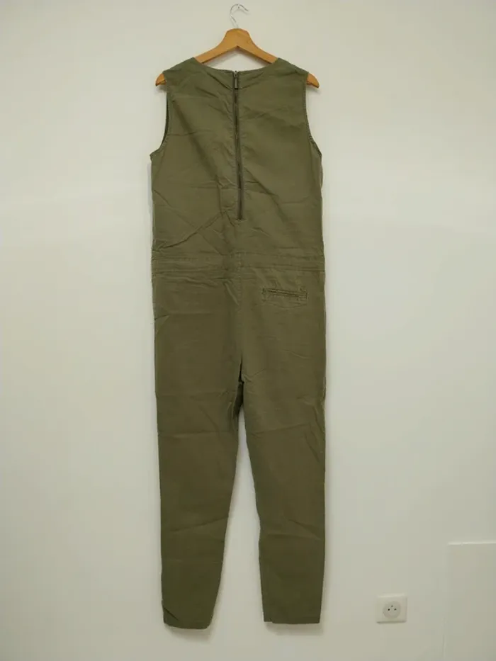 Combinaison pantalon kaki en coton Freeman T Porter L - photo numéro 2