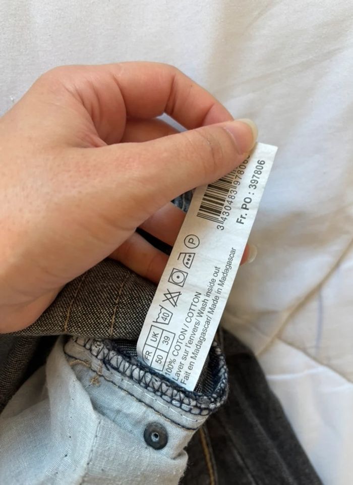 Jean homme gris brut taille 2XL/50 y2k 00s – coupe loose droite – 100% coton - photo numéro 8