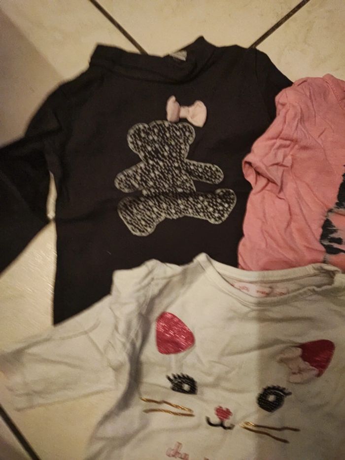 Lot t-shirts ML 12 mois - photo numéro 4
