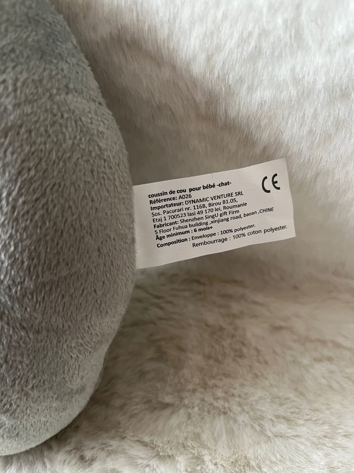 Coussin cervical, coussin de voyage, coussin tour de cou chat pour enfant - photo numéro 3