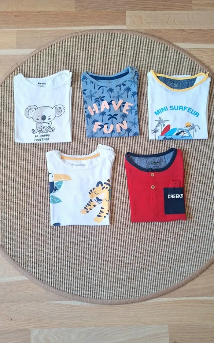 Lot de tee-shirts garçon en 3 ans