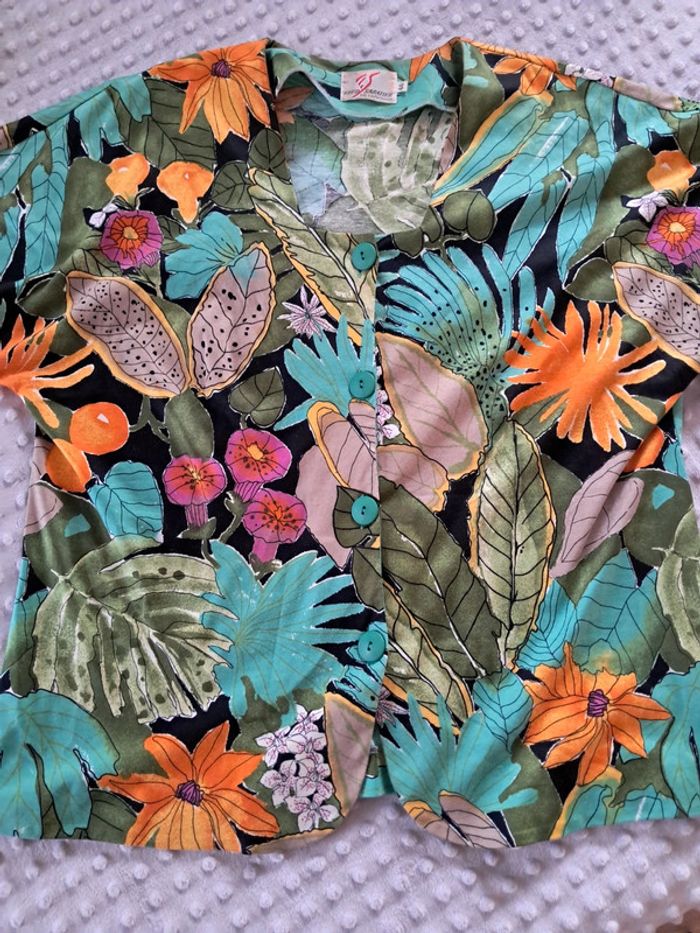 Haut fleuri vintage taille 44/46