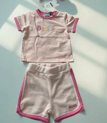 Ensemble t-shirt et short pour bébé fille 1 mois BOSS